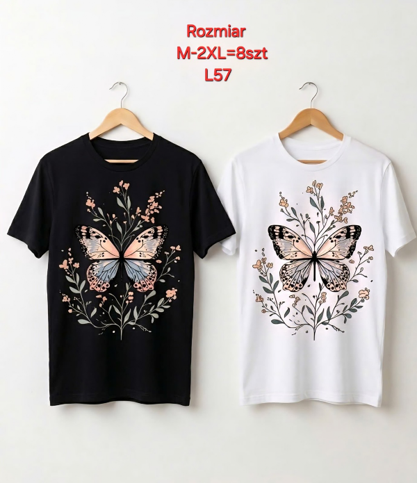 Bluzki damskie Roz M-2XL, Mix Kolor Paczka 8 szt 1